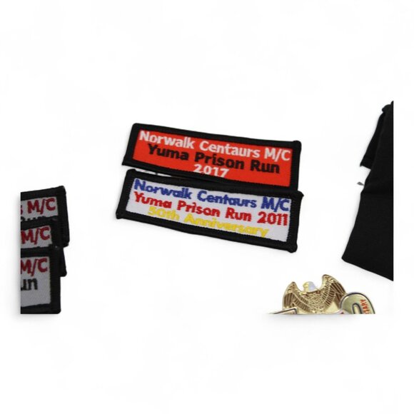 Norwalk Centaurs M/C Yuma Prison Run Patch & Pin Collection 2012-2015 - Picture 10 of 14